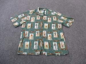 Vintage Reyn Spooner Shirt Men L Graphic Golf Club Man Retro Print Hawaiian - Picture 1 of 8