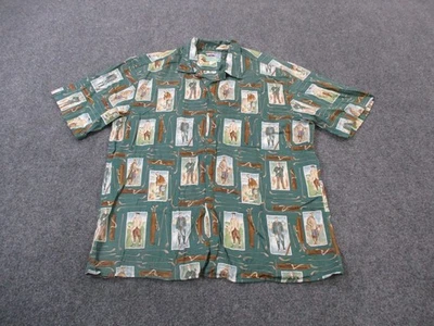 Vintage Reyn Spooner Shirt Men L Graphic Golf Club Man Retro Print Hawaiian - Image 1 of 4