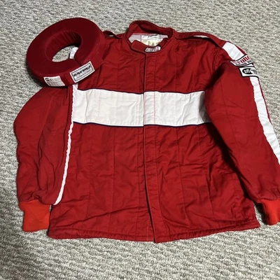 G-Force Racing Gear Abrigo Pesado Ignífugo SFI 3-2A/5 Rojo Blanco y ?Anillo para Cuello Foto 1 de 4