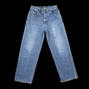 Pantalones de mezclilla de colección Y2K Structure para hombre talla 30x30 (28x30) holgados pierna ancha años 90 patinador grunge - Imagen 1 de 16