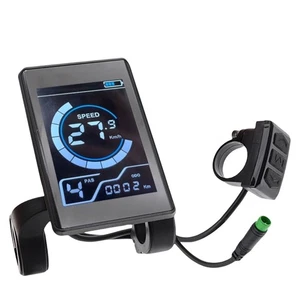 Electric bicycle instrument panel with inductive LCD and scooter speed display - Picture 1 of 16