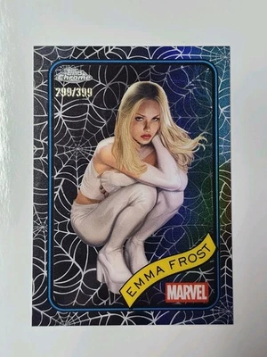2025 Topps Chrome Marvel Emma Frost Spider Web Refractor #382/399 - Image 1 of 2