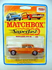Matchbox No.46A Mercedes 300SE metallic gold-orange rare 1969 blistercard