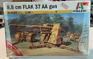 Italeri 1/48 Scale 8.8 cm Flak 37 AA Gun No. 6602 Model Kit Factory Sealed - Picture 1 of 2