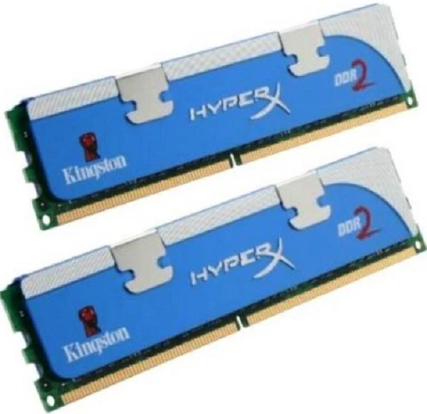 2x1 GB Lot de 2 Kingston HyperX 2x1GB DDR2-800 (400 MHz) PC2-6400 KHX6400D2K2/2G - Photo 1/1