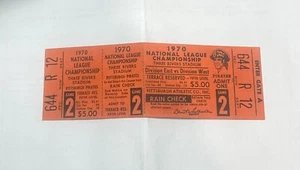 ~~ 1970 NL Championship Complete Game 2 Ticket, Pirates vs Reds ~~ - Bild 1 von 2