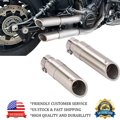 Tubos de escape silenciador astillados para Indian Scout Sixty Rogue Bobber 2015-2025 Foto 1 de 4
