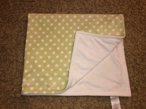 Beansprout Sage Cream Green Polka Dots Baby Reversible Blanket Security Lovey  - Picture 1 of 4