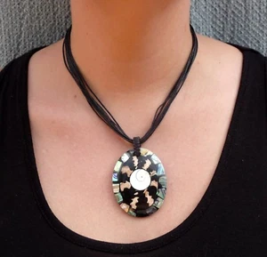 Collar cadena cadena étnica Hawaii Paua concha Shell Shiva ojo nácar - Imagen 1 de 2