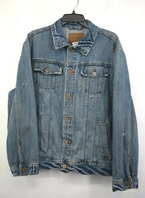 Chaqueta de mezclilla Arizona para mujer azul lavado desgastado botón frontal multi bolsillo L Foto 1 de 4