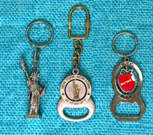 Big Apple New York City Liberty Vintage Schlüsselanhänger Anhänger Spinner Öffner Menge (3) - Bild 1 von 6