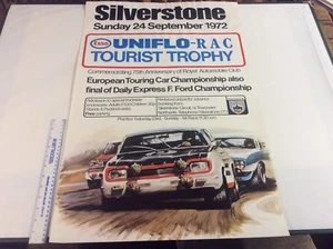  Vintage Silverstone motor racing poster RAC Tourist Trophy Cologne Capri Rare - Picture 1 of 5