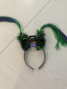 Neu mit Etikett Halloween Erwachsene Stirnband schwarz lila grün Zöpfe Tentakel Haar neu - Bild 1 von 6