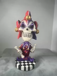Adams Apple Jester Skull Bobblehead Figurine 2002 - Picture 1 of 8