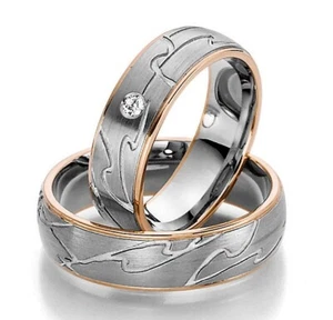 DISEÑO MADURO - ELEGANTES ANILLOS DE BODA / BRONCE - ORO - GRAN SELECCIÓN EN TIENDA - Imagen 1 de 1