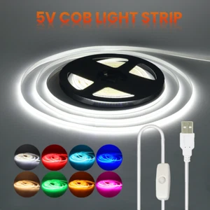 5mm PCB COB led light strip 320leds/m USB High Density Linear TAPE LAMP Lighting - Picture 1 of 28