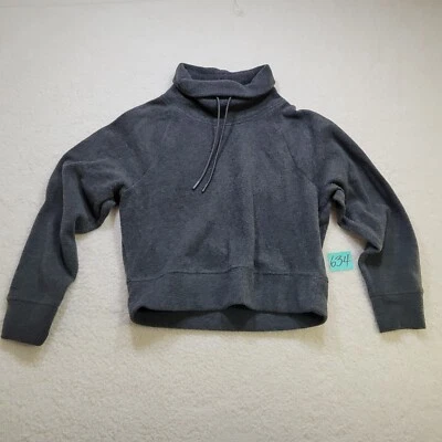 Sudadera Pullover Cuello Alto Polar Pequeña Azul Marino Activa para Niña con Cordón Foto 1 de 4