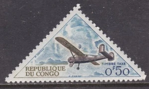 Congo 1961 Holste Broussard Monoplane Postage Due 50c Mint Never Hung SG D20 VGC - Picture 1 of 1