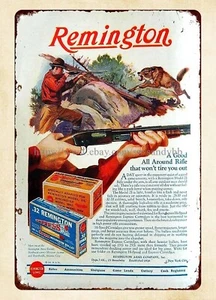 1927 rifle ammo hunting wildlife metal tin sign wall decoration items firearmgun - Picture 1 of 4