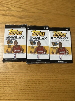 3 2006-07 TOPPS BASKETBALL WALMART EXCLUSIVE PACK KOBE? LEBRON? SEALED RARE - Image 1 of 2