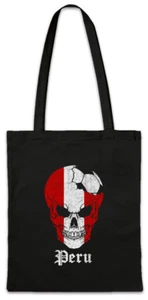 Peru Football Skull I Stofftasche Einkaufstasche peruvian Soccer Flag World - Picture 1 of 1
