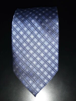 Nueva corbata tejida a mano para cuello azul claro color azul oscuro a rayas clérigos  Foto 1 de 4