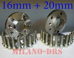 KIT 4 DISTANZIALI RUOTA 16+20mm MERCEDES SL (R107-R129) + BULLONI - Foto 1 di 1