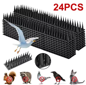 24x Bird Spikes Deterrent Anti Cat Human Possum Spiked Fence Mouse Pest Control - Picture 1 of 18