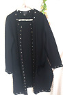 SPANNER Cardigan Sweater Tunic Size Large Long Line Studded Rocker Chic Wool