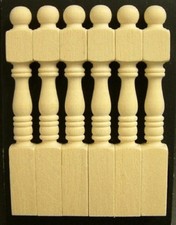Casa Delle Bambole 6 Legno Grezzo Centurione Newel Paletti Miniatura 1:12 Scala