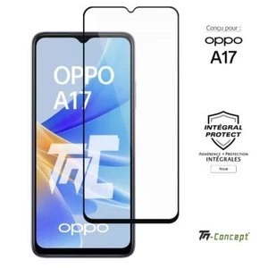 TM-Concept® Verre trempé intégral pour Oppo A17 Noir - adhérence 100% - Foto 1 di 7