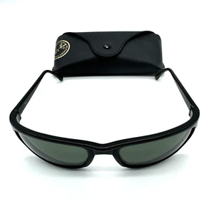 Vtg Ray-Ban Bausch & Lomb Black Sunglasses W1847 PTAS Frames W/ Case Genuine OEM - Picture 1 of 24