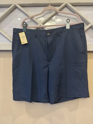 Haggar Cool 18 Pro Performance Golf Shorts Navy Blue Men's 42 NWT - Image 1 of 4