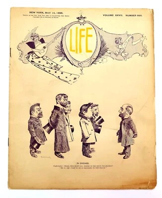 Antique 1896 LIFE Magazine from May 14th Mag in Very Good Condition - Image 1 of 4
