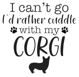 Divertidas calcomanías de vinilo Corgi pegatinas para computadora portátil automóvil yeti pegatinas para ventana personalizadas letras - Imagen 1 de 3