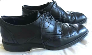Allen Edmonds Dress Shoes 10 Black Leather Wingtip Lace Up Oxford - Picture 1 of 6