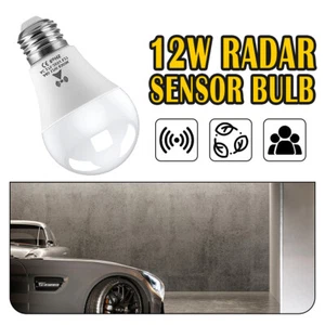 Mikrowelle Radar Induktion 12W LED Glühbirne Sensor LED Lampe E27 220V 6500K - Bild 1 von 10