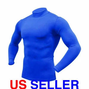 ARMEDES Mens Mock Long-Sleeved T-Shirt Cool Dry Compression Baselayer AR 53 - Picture 1 of 34