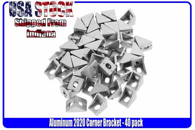 BRITECH 3D 40X 2020 Corner Fitting Angle Aluminum 20x20 L Connector Bracket Fastener Match