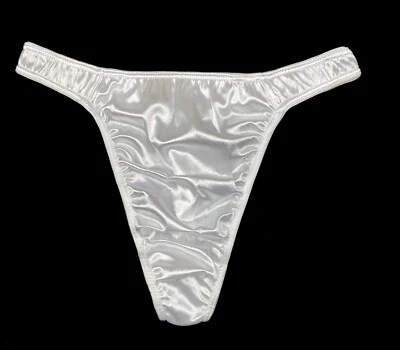 Second Skin Satin Thong White S - Image 1 of 2