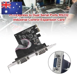 PCIe Serial Card PCI-Express to Dual Serial Ports RS232 Interface Expansion Card - Afbeelding 1 van 8