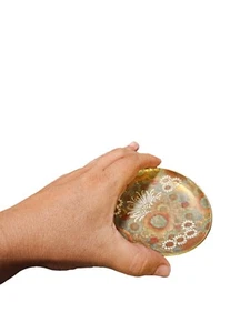 Lovely Antique Japanese Satsuma "Thousand Flowers" Gold Gilt Plate - Picture 1 of 3