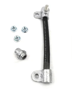 Deka Harness Assembly 04318 w/3 Hex Nuts & Charging Post, 2/0 ga.Blk 7" USA Made - Foto 1 di 8