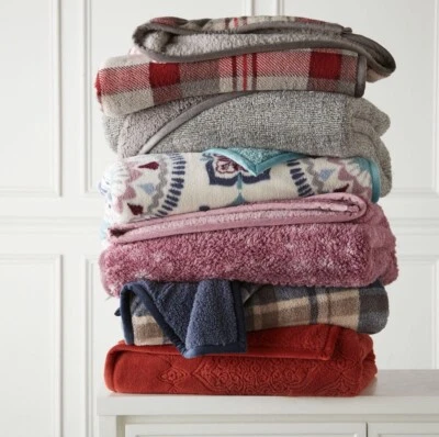 Marca de Miembro, 60"x72" Gran Tamaño Acogedor Reversible Sherpa Throw (Elige Patrón) Foto 1 de 4