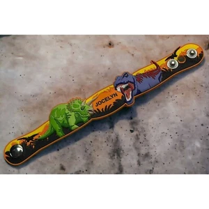 Jurassic Park Dinosaur Plastic Snap Bracelet Band 3D T-Rex "Jocelyn" - Picture 1 of 7
