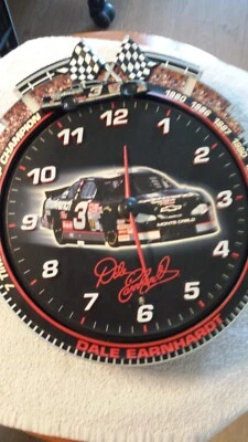 Reloj de pared vintage coleccionable Dale Earnhardt 3 7 veces Winston Cup Champion Foto 1 de 4