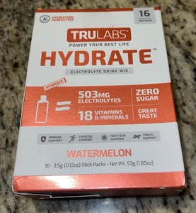 TruLabs Hidratado Electrolito Bebida en Polvo Sandía 16 Porciones 1-PAQUETE - Imagen 1 de 7