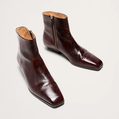 Женские итальянские кожаные сапоги Banana Republic размер 9 цвет полированный коричневый - Изображение 1 из 4