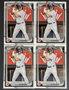 Lote (4) Caleb Bonemer 2024 Bowman Draft 1st Bowman 1st Paper White Sox - Imagen 1 de 1
