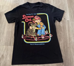 Pflege Ihrer Dämon Katze T-Shirt Haustiere und Verantwortung - Bild 1 von 6